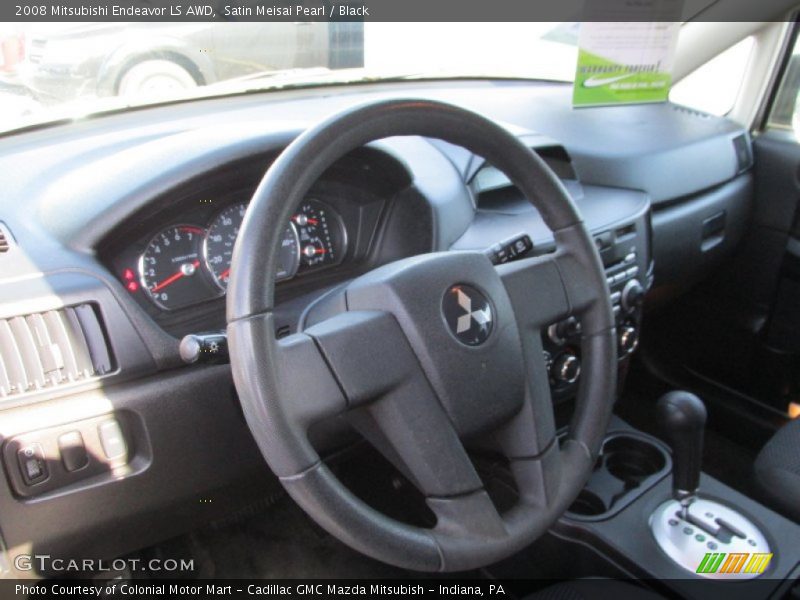 Satin Meisai Pearl / Black 2008 Mitsubishi Endeavor LS AWD