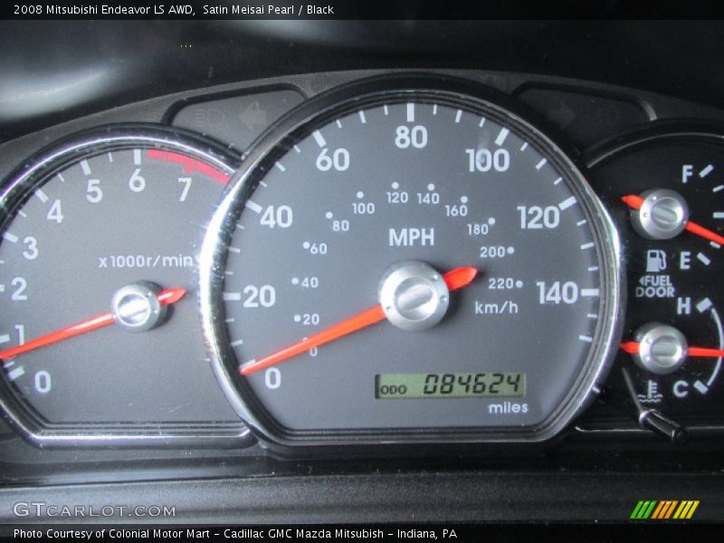 Satin Meisai Pearl / Black 2008 Mitsubishi Endeavor LS AWD
