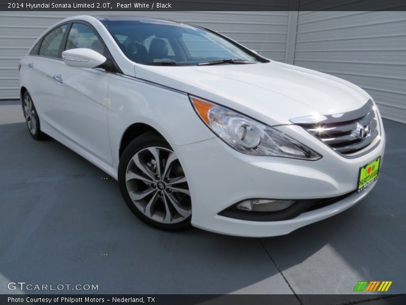 Pearl White / Black 2014 Hyundai Sonata Limited 2.0T
