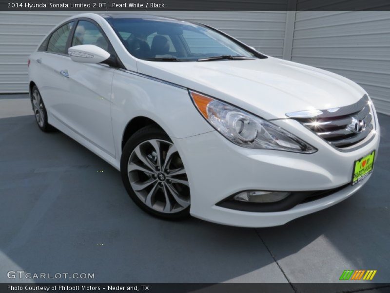 Pearl White / Black 2014 Hyundai Sonata Limited 2.0T