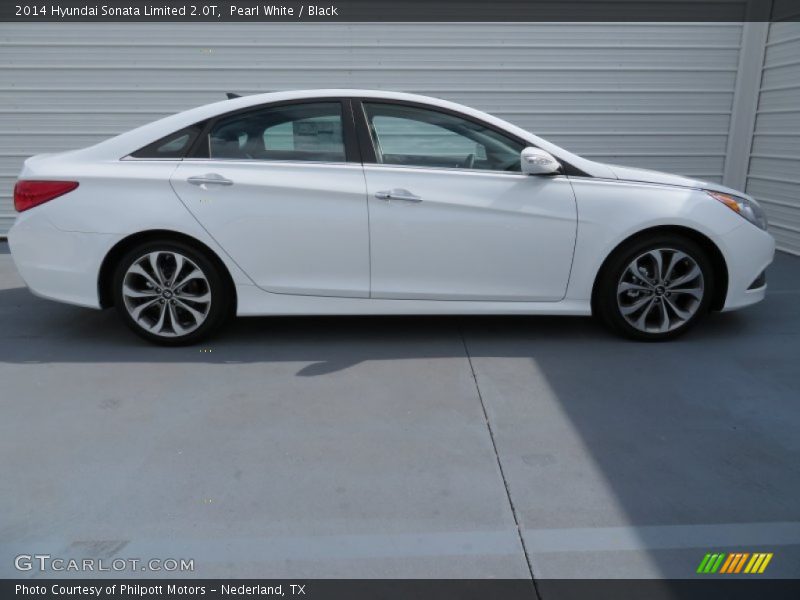 Pearl White / Black 2014 Hyundai Sonata Limited 2.0T