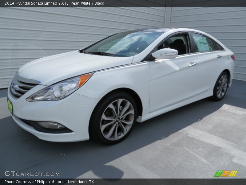 Pearl White / Black 2014 Hyundai Sonata Limited 2.0T
