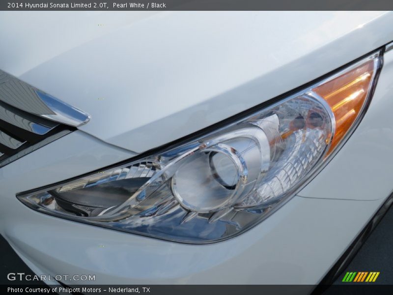 Pearl White / Black 2014 Hyundai Sonata Limited 2.0T