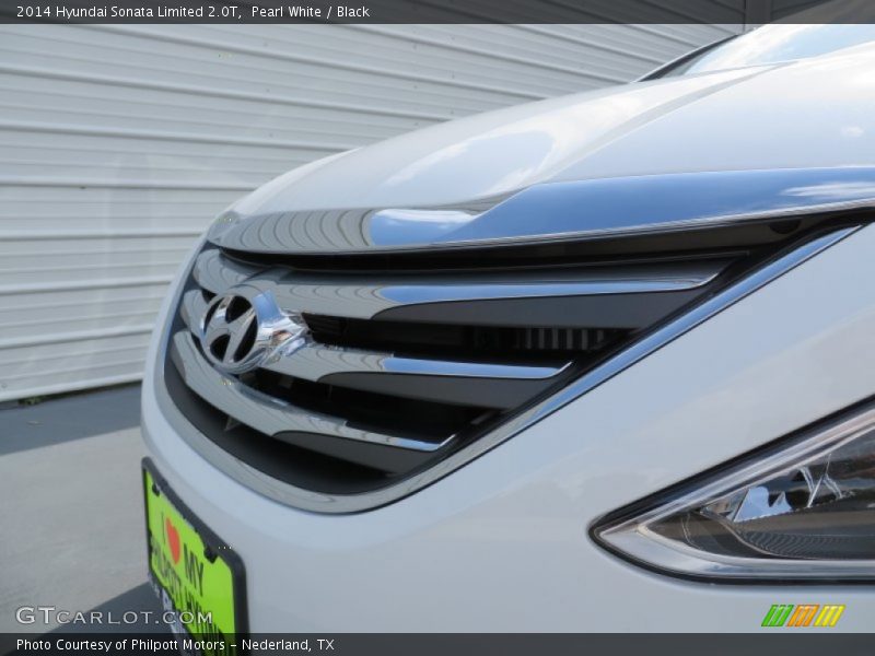 Pearl White / Black 2014 Hyundai Sonata Limited 2.0T