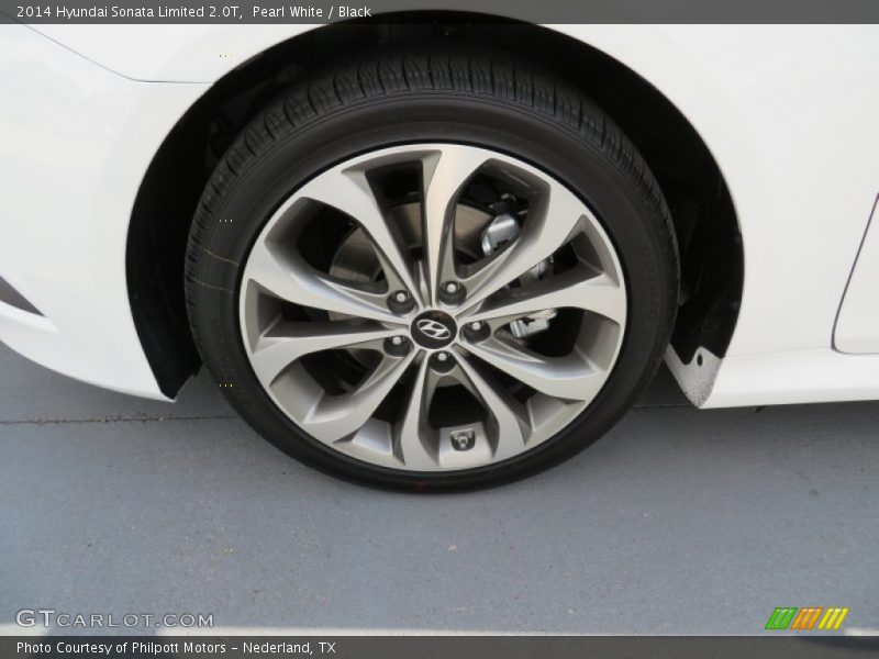 Pearl White / Black 2014 Hyundai Sonata Limited 2.0T