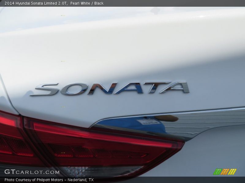 Pearl White / Black 2014 Hyundai Sonata Limited 2.0T