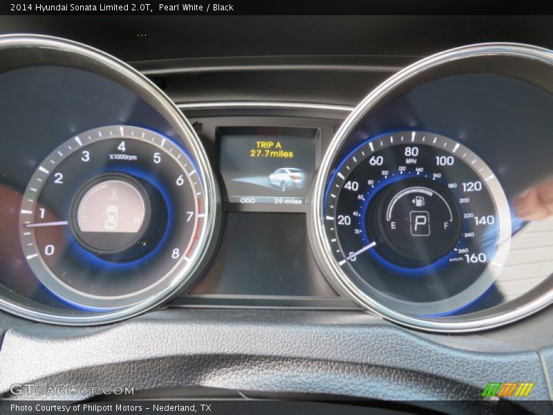 Pearl White / Black 2014 Hyundai Sonata Limited 2.0T