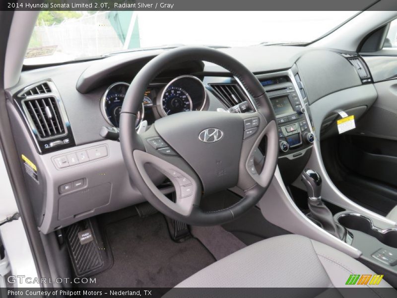 Gray Interior - 2014 Sonata Limited 2.0T 