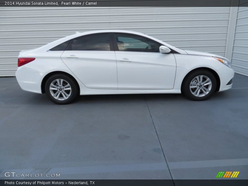 Pearl White / Camel 2014 Hyundai Sonata Limited