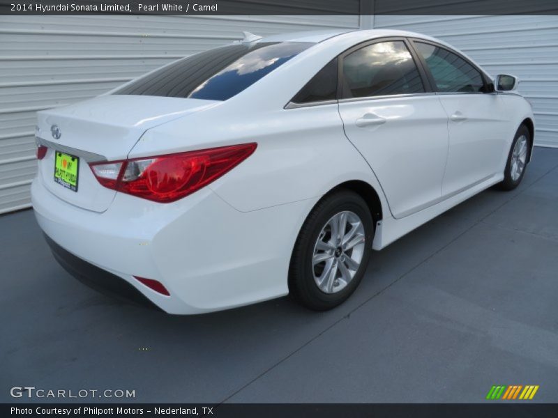 Pearl White / Camel 2014 Hyundai Sonata Limited