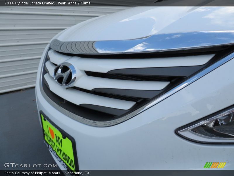 Pearl White / Camel 2014 Hyundai Sonata Limited