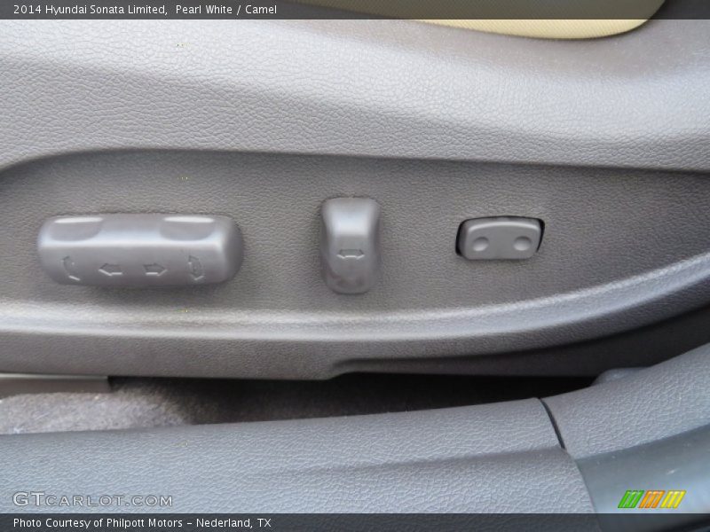 Pearl White / Camel 2014 Hyundai Sonata Limited