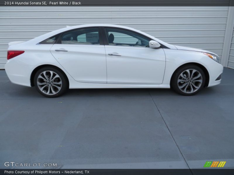 Pearl White / Black 2014 Hyundai Sonata SE