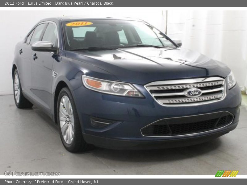 Dark Blue Pearl / Charcoal Black 2012 Ford Taurus Limited