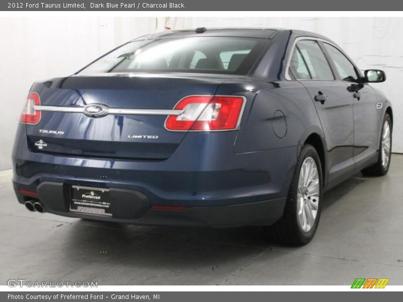Dark Blue Pearl / Charcoal Black 2012 Ford Taurus Limited