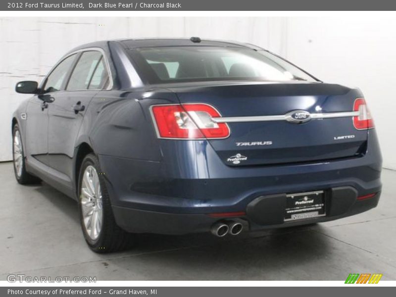 Dark Blue Pearl / Charcoal Black 2012 Ford Taurus Limited