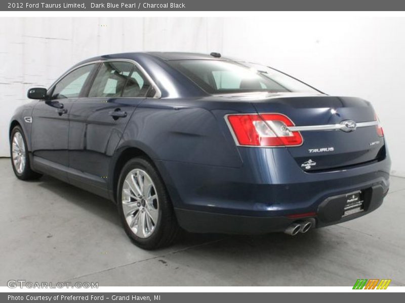 Dark Blue Pearl / Charcoal Black 2012 Ford Taurus Limited