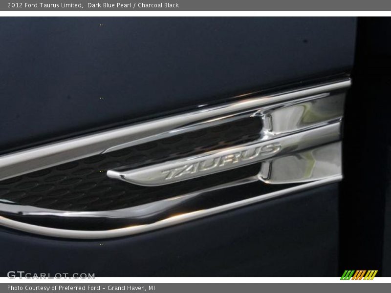 Dark Blue Pearl / Charcoal Black 2012 Ford Taurus Limited