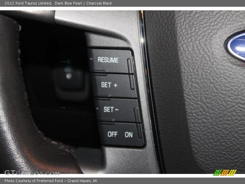 Dark Blue Pearl / Charcoal Black 2012 Ford Taurus Limited
