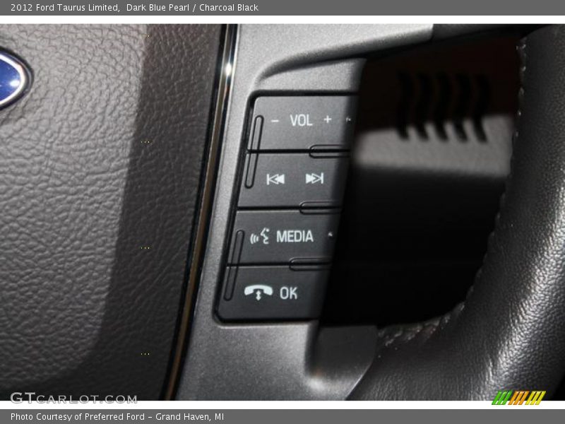 Dark Blue Pearl / Charcoal Black 2012 Ford Taurus Limited