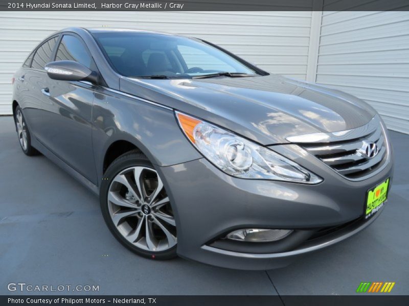 Harbor Gray Metallic / Gray 2014 Hyundai Sonata Limited