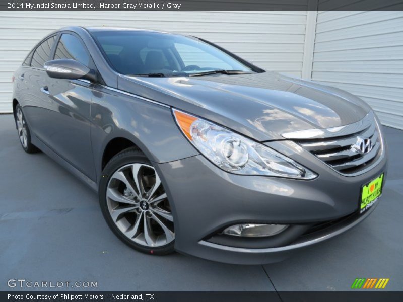 Harbor Gray Metallic / Gray 2014 Hyundai Sonata Limited