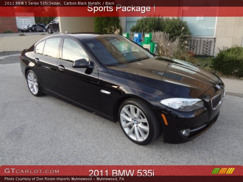 Carbon Black Metallic / Black 2011 BMW 5 Series 535i Sedan