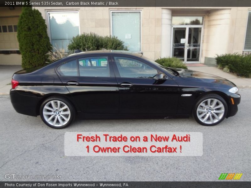 Carbon Black Metallic / Black 2011 BMW 5 Series 535i Sedan
