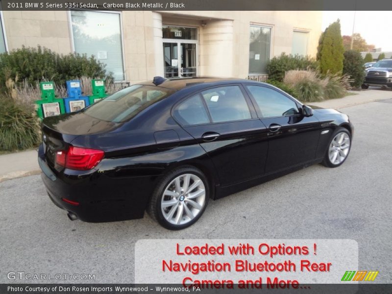 Carbon Black Metallic / Black 2011 BMW 5 Series 535i Sedan