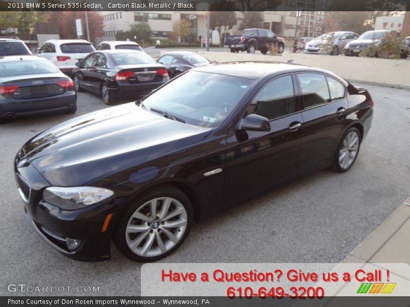 Carbon Black Metallic / Black 2011 BMW 5 Series 535i Sedan
