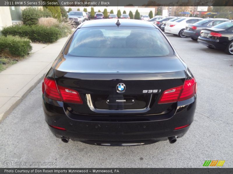 Carbon Black Metallic / Black 2011 BMW 5 Series 535i Sedan