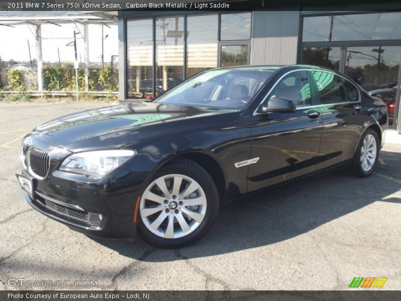 Carbon Black Metallic / Light Saddle 2011 BMW 7 Series 750i xDrive Sedan