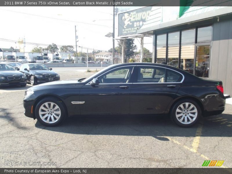 Carbon Black Metallic / Light Saddle 2011 BMW 7 Series 750i xDrive Sedan