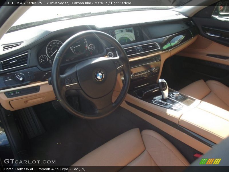 Carbon Black Metallic / Light Saddle 2011 BMW 7 Series 750i xDrive Sedan