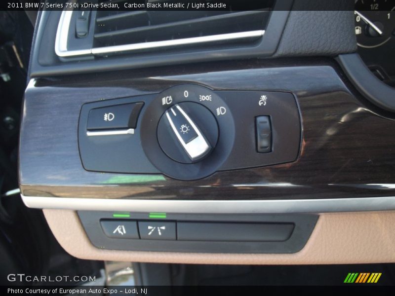 Carbon Black Metallic / Light Saddle 2011 BMW 7 Series 750i xDrive Sedan