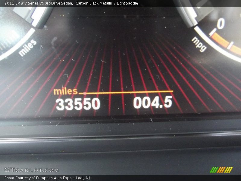 Carbon Black Metallic / Light Saddle 2011 BMW 7 Series 750i xDrive Sedan