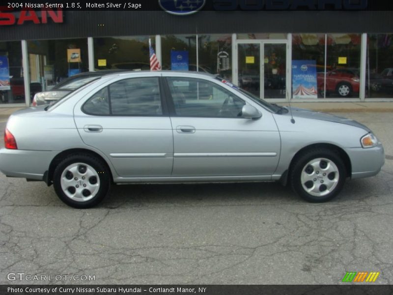 Molten Silver / Sage 2004 Nissan Sentra 1.8 S