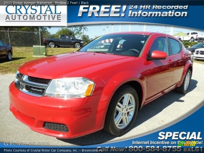 Redline 2 Pearl / Black 2011 Dodge Avenger Mainstreet