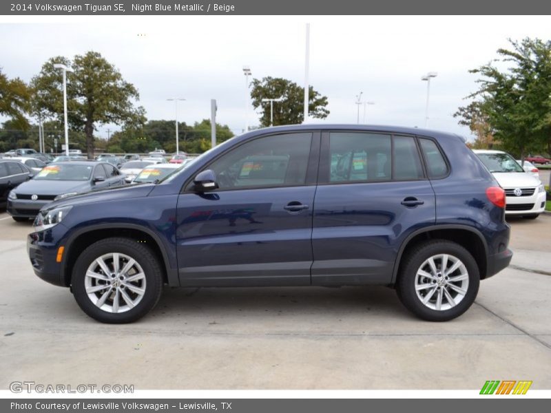 Night Blue Metallic / Beige 2014 Volkswagen Tiguan SE