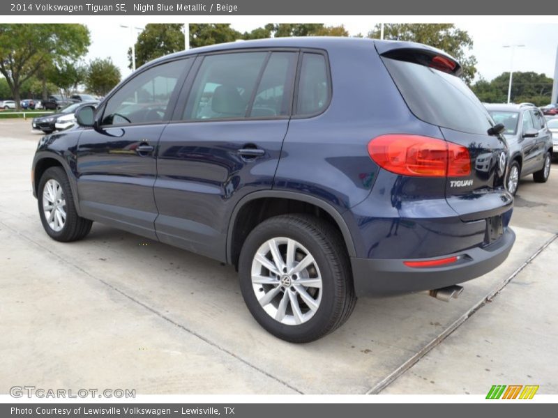 Night Blue Metallic / Beige 2014 Volkswagen Tiguan SE