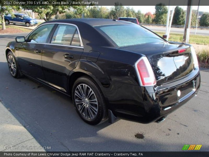 Gloss Black / Black/Radar Red 2012 Chrysler 300 S V6 AWD