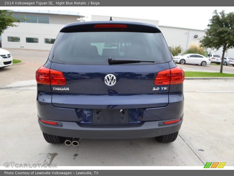 Night Blue Metallic / Beige 2014 Volkswagen Tiguan SE