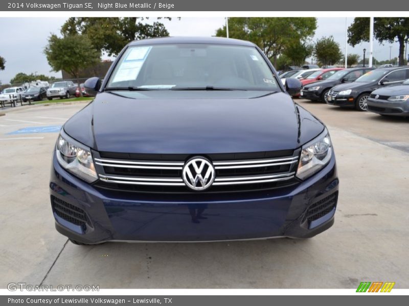 Night Blue Metallic / Beige 2014 Volkswagen Tiguan SE