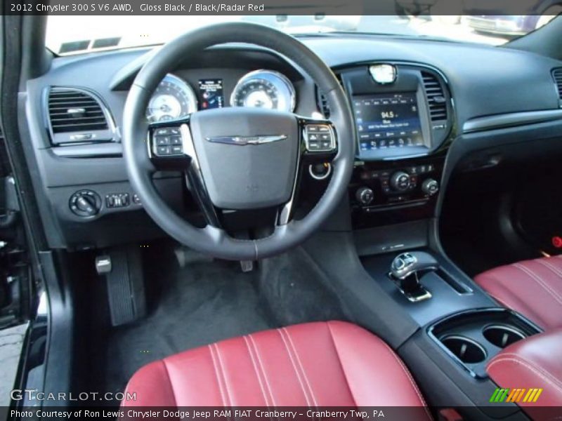Black/Radar Red Interior - 2012 300 S V6 AWD 