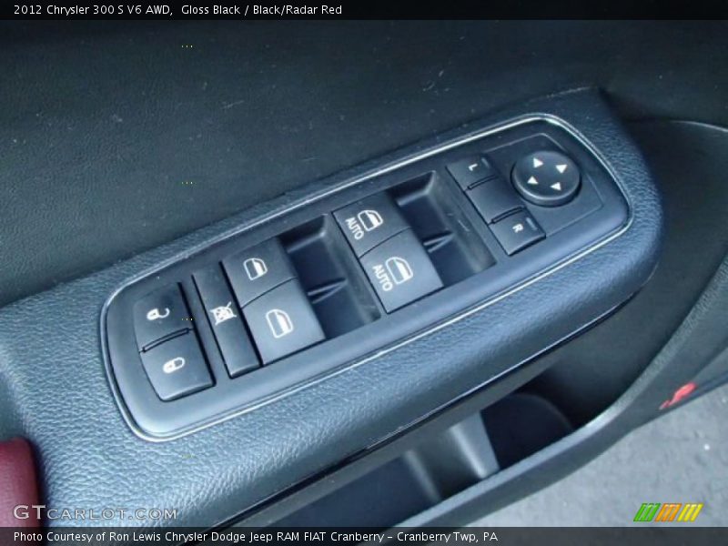 Gloss Black / Black/Radar Red 2012 Chrysler 300 S V6 AWD