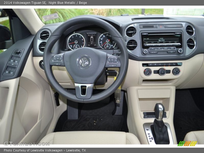 Night Blue Metallic / Beige 2014 Volkswagen Tiguan SE