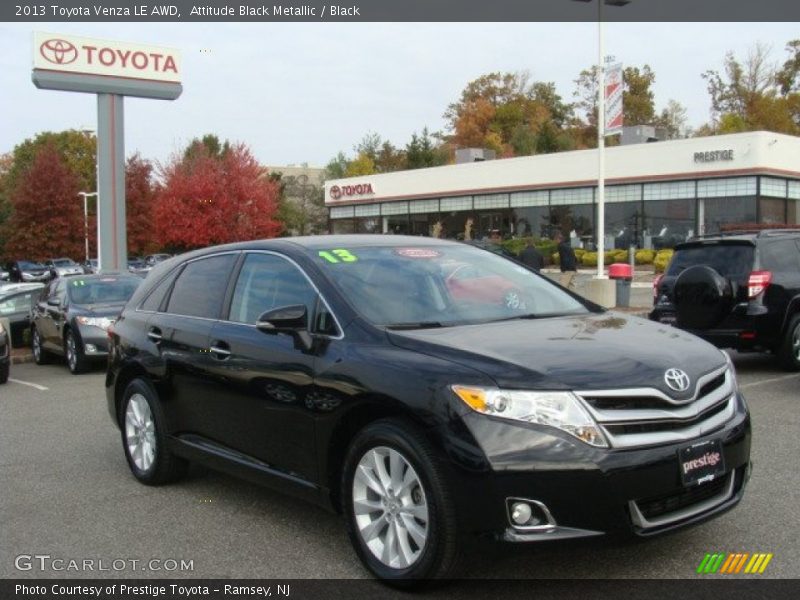 Attitude Black Metallic / Black 2013 Toyota Venza LE AWD