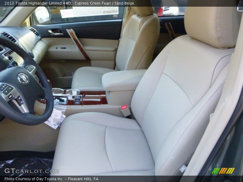 Cypress Green Pearl / Sand Beige 2013 Toyota Highlander Limited 4WD