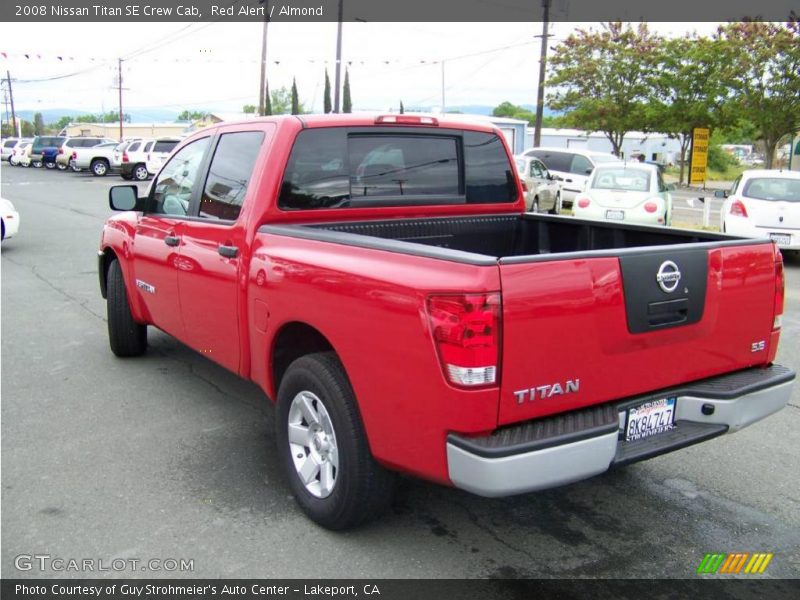 Red Alert / Almond 2008 Nissan Titan SE Crew Cab