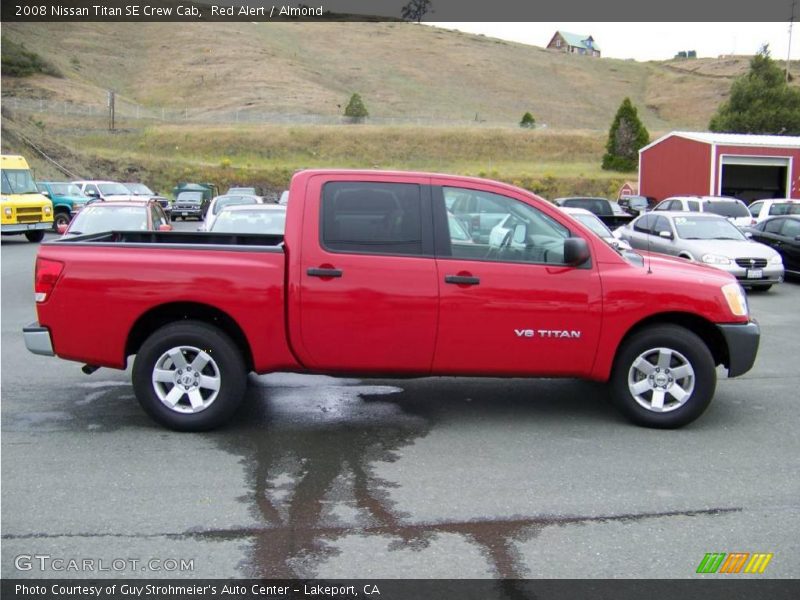 Red Alert / Almond 2008 Nissan Titan SE Crew Cab
